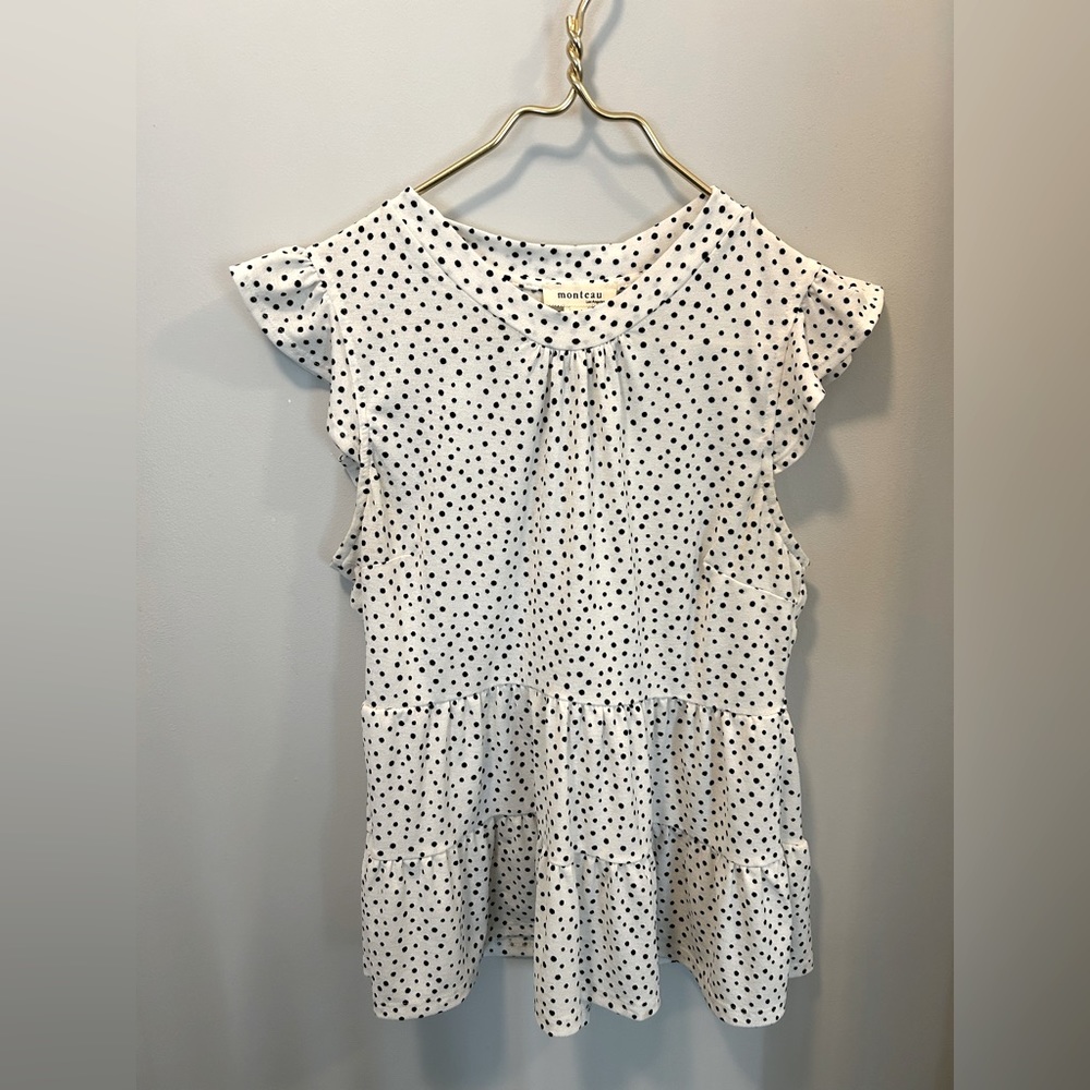 Monteau Sleeveless Peplum Blouse